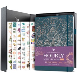 Legend Hourly Planner PRO Premium – Undated Schedule Planner with Time Slots – Weekly, Monthly & Daily Personal Organizer, A4 (Dark Teal)