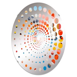 Geyser wall mirror, Oval 0 mirror, Round Peach bathroom mirror, Geyser vanity mirror Industrial Geyser In Pastel De Stijl printed mirror decor, oval mirror 20x30