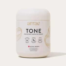 Arrae Tone | Women’s Creatine Monohydrate Gummies | Gut-Friendly Formula | Mixed Berry Flavor | 15-Day Supply Healthcare Dietary Supplement Edible