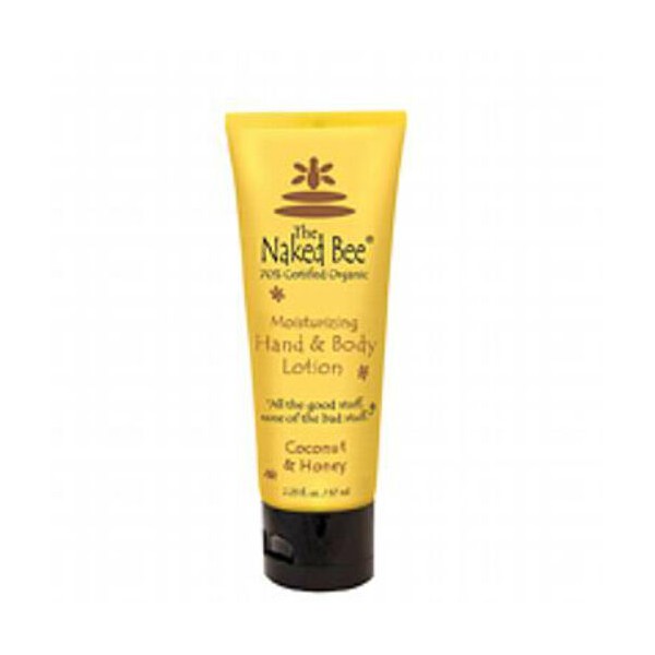 The Naked Bee COCONUT & HONEY Natural Hand & Body Lotion 2.25 oz.Tube Organic