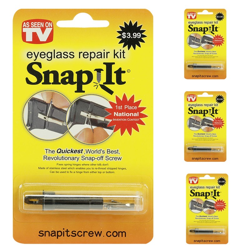 Snap-it Eyeglass Repair Kit (Repair Kit, 3 Pack)