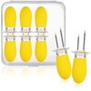 com-four® 8 x Corn Forks with 2 Stainless Steel Tines,