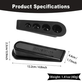 Rubber Door Stop 5 Pack, Door Stoppers for Floor Anti-Skid, Heavy Duty Door Wedge, Non-Slip DurableDoor Stopper Rubber, Door Wedges Indoors, Ideal for All Floor Types, Black