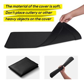 FLASLD Fireproof Gas Stove Burner Cover Soft Fabric Mat - Foldable Easy Clean Gas Stove Protector - Anti Dust Stove Covers - Washable Stove Guard Top Protector - 29.5" x 21"