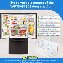 AAP73051305 Refrigerator Door Shelf Bin Compatible With Kenmore LG Refrigerator Door Bin LFC22770ST LFC22770ST00, Door Basket Assembly AAP73051305 Replace Parts AP5959449 3190323 PS11700735 PD00031222
