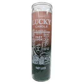 Fast Luck Pink/Green Pillar Candle