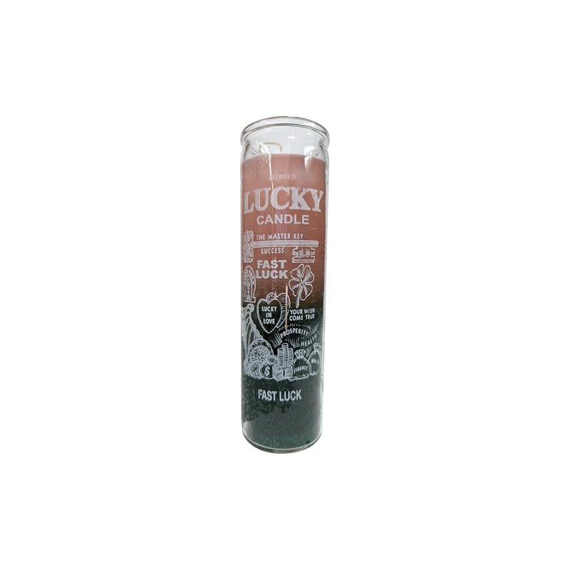 Fast Luck Pink/Green Pillar Candle