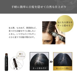 Kazumi KIWABI Root Vanish Gray Hair Hair, Stick Type, Light Brown, Hairline, Partial Coverage