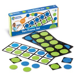 Learning Resources Giant Magnetic Ten Frame Set - Math Manipulatives, Teacher Supplies, Back to School, Ages 5+