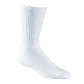 FoxRiver Wick Dry Classic White Crew Socks Moisture Wicking Socks for Men and Women with Fully Cushioned Sole - White - Large