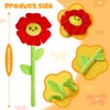 ZJoey 18 Pcs Plush Smile Flower Stuffed Bendable Stems Plush