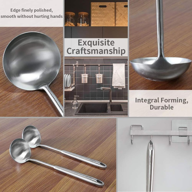 Newness Soup Ladle, [Rustproof, Heat Resistance, Integral Forming] Resilient 304