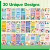120 PCS Book Lover Bookmarks, 30 Unique Designs Double-Sided Read