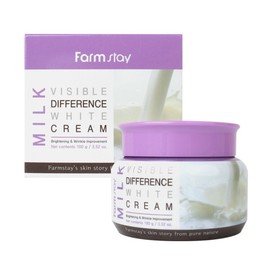 Farmstay Milk Visible Difference White Cream 100g / 팜스테이 밀크 비저블 디퍼런스 화이트 크림 100g