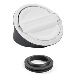 JeCar JL - Cubierta de llenado de combustible, tapa de gas de aleación de aluminio, accesorios exteriores para Jeep Wrangler 2018-2022 JL JLU, blanco