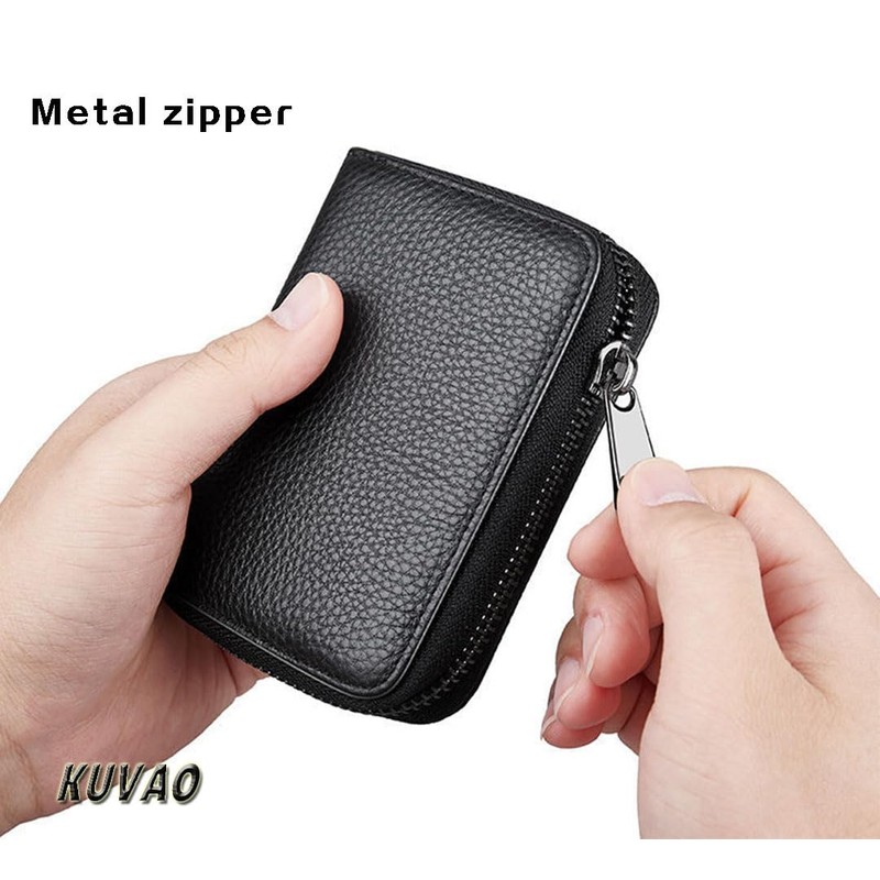 KUVAO RFID Blocking, 20 Card Slots Credit Card Holder Leather