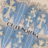 Blue Serenity Cross Handmade Nail Tips - Square M /