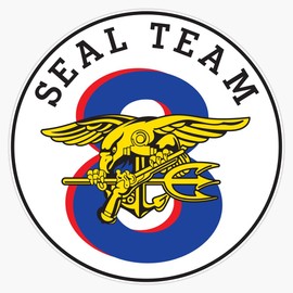 HOF Trading Seal Team 8 Vinyl Sticker Waterproof Decal Laptop Wall Window Bumper Sticker 5"