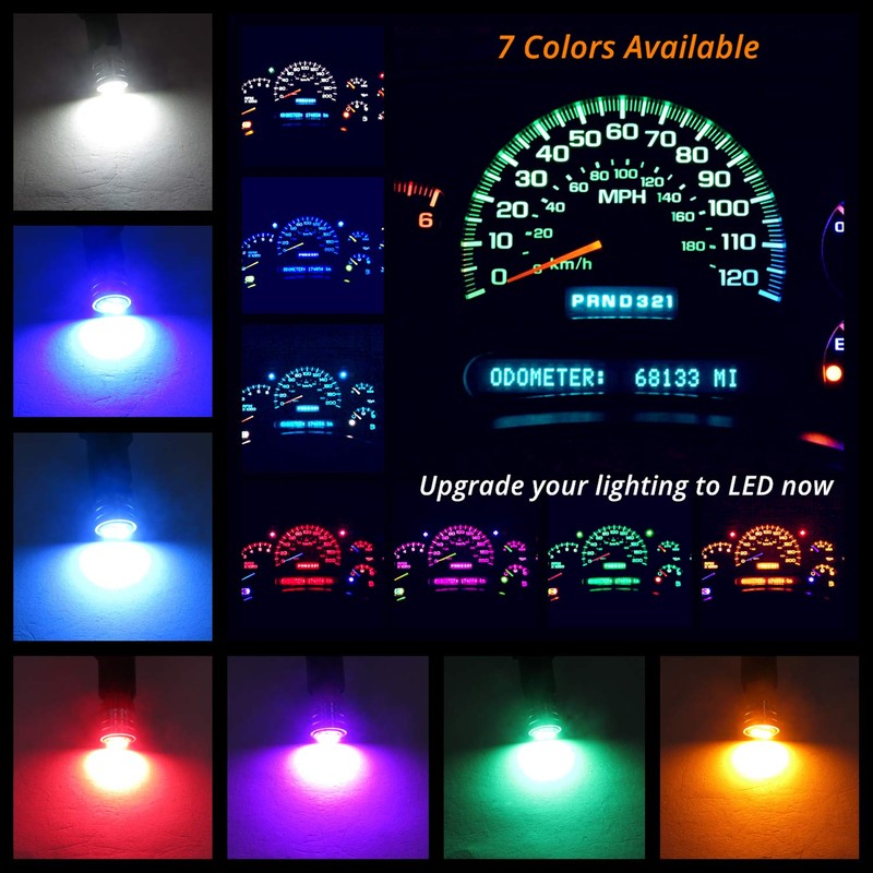 WLJH Super Bright Green Lights Instrument Cluster Panel Gauge Backlighting