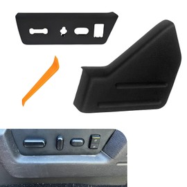 Anyhut Replacement Front Left Driver Seat Trim Cover & Switch Housing Bezel for 2009-2014 Ford F150, Compatible with Part #9L3Z1661693CA 9L3Z14A706NA (Black)
