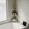 Aquiver Acrylic Standing Shower Caddy - Triangle Shower Organizer Stand