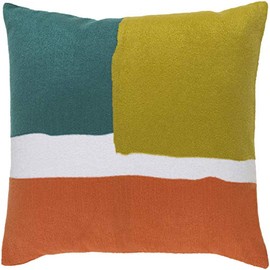 Livabliss HV004-1818 Harvey Pillow Cover, 18" x 18", Blue, Green