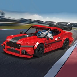 Technik Speed Champions Racing Car Building Blocks, 481 PCS Building Blocks MK Super Sports Car Model Kit, Technology Supercar Construction Toy Compatible with Major Brands