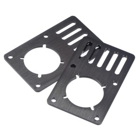 sourcing map Stepper Motor Mounting Bracket Mount Plate Aluminum Alloy Black for 3D Printer 2 Pack