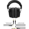 Pronomic KH-6093 BK Studio Headphones - Excellent Sound Isolation Outward