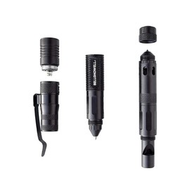 Bell + Howell Multifunction Tac Pen Flashlight 9 in 1 Tool Kit Camping Compact Lightweight New