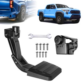 Rear Bed Step Compatible with Toyota Tacoma 2024 2025 Pickup Tailgate Step Retractable Bumper Accessories Scalable Pedals Foldable Bedstep for Easy Truck Bed Access