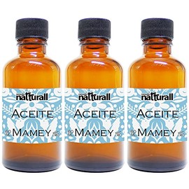 Paquete 3 Aceites Hueso Mamey Natturall 60ml C/U | Aceite Facial y Capilar Natural, Pestañas y Cejas | Hidratación Profunda, Textura Ligera