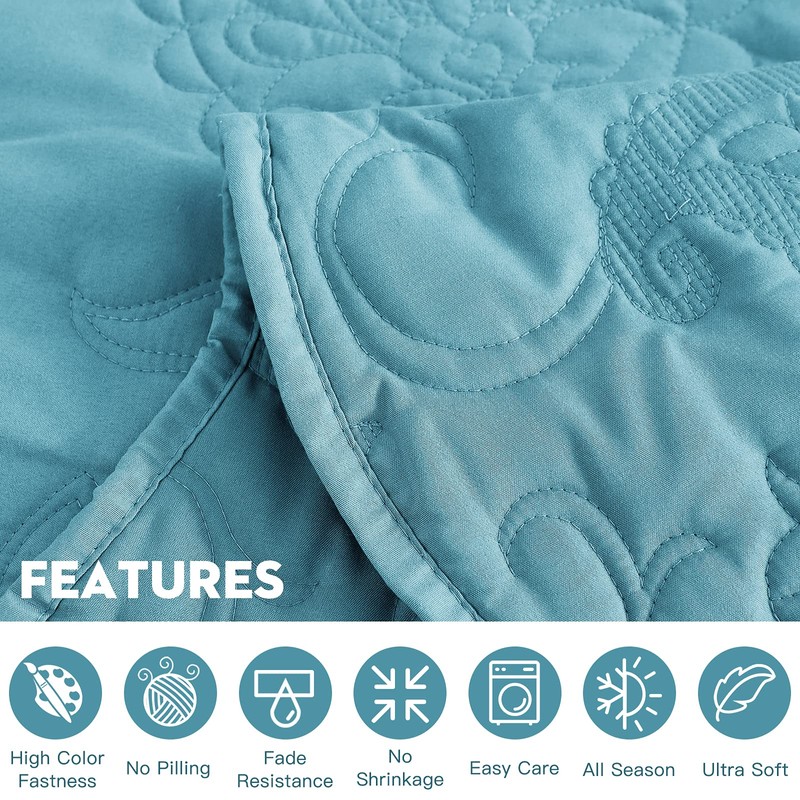 HZ & HY Oversized King Bedspread 138x122 Extra Wide, Quilted