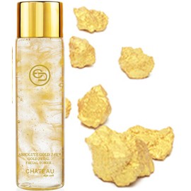 Absolute Gold 24K GOLD PETAL FACIAL TONER - 24 KARAT GOLD/COLLAGEN. For all skin types. 3.33 Fl.oz - 100 ml. (FRAGRANCE FREE, CRUELTY FREE, PARABEN FREE, PETROLEUM FREE.)