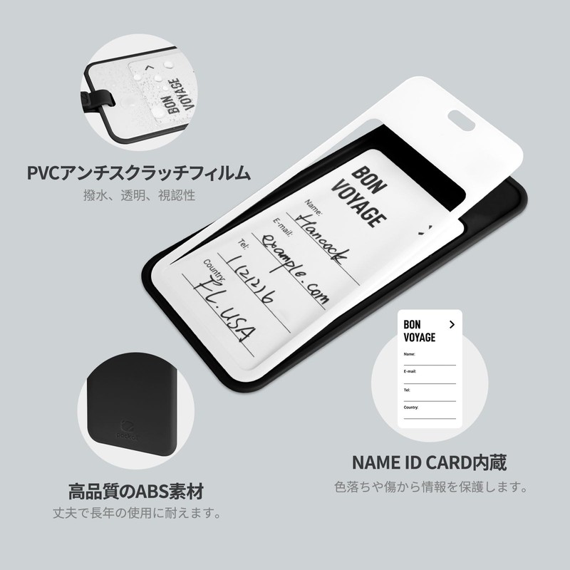 pack all Luggage Tags (Grey & Black)