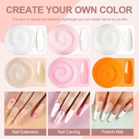 PEACECOLOR Acrylic Nail Set Starter Set Complete Acrylic Powder Nails and Acrylic Liquid Acrylic Gel for Nails Acrylic Nails Starter Set with Lamp Acrylic Powder Nails for Beginners