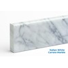 Threshold.shop Bathroom Vanity Sink Backsplash and Sidesplash (Carrara Marble, 4"
