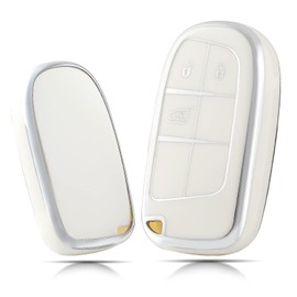 OFFCURVE Car Key Case, Key Cover, Key Cover, 3/4/5 Buttons, Fits Jeep Grand Cherokee Renegade Compass, Chrysler Dodge Journey Dart Challenger Charger, Ram, Fiat 500X