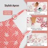 Waterproof Floral Chef Apron for Women with Pockets, Cute Stylish