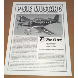Hobbico Top Flite P-51B/51D Mustang 60 Scale Manual Instruction Book P516P03 New