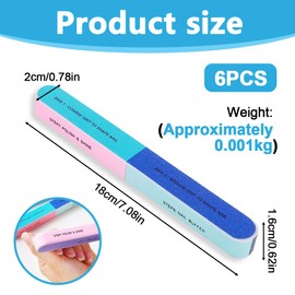 OUDQFCJ 6 Stück Farbig Polierfeile Fingernägel, Multidimensional Nail Buffer, Multifunktional Nagel Polierfeile, Nagelfeilen Naturnägel, Buffer Für Nägel, Nail File Für Nagelsalons Nagelpflegeun