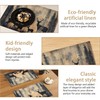 Rustic Deer Forest Table Placemats Set of 6, Linen Placemats