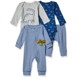 Carter's Baby Boys' 4-Piece Gift Set, Blue Dino, 3 Months