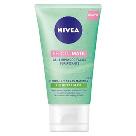 NIVEA Gel Limpiador Facial y Purificante Efecto Mate (150 ml) - Enriquecido con Algas Marinas, Ideal para Piel Mixta y Grasa