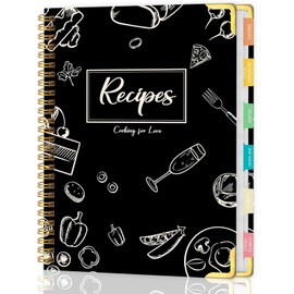 Blank Recipe Book to Write in Your Own Recipes, Blank Cookbook with 175 Pages for Family Cooking Lover, Recipe Notebook with Tab Sticker Sheets, Recipe Journal, Hardcover, 7.5" x 9.5"