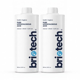 BRIOTECH Pure Hypochlorous Acid Cleanser, Original Premium HOCl Topical Solution, Multi-Purpose Cleaner, Family Approved & Pet Friendly, 32 fl oz Refill (2 Pack)