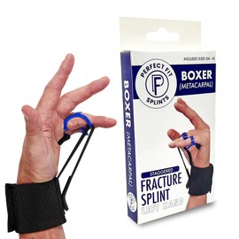 PERFECT FIT SPLINTS Boxer Fracture Brace, Ulnar Gutter Splint, Hand Fracture Splint, Metacarpal Fracture (Left Hand)