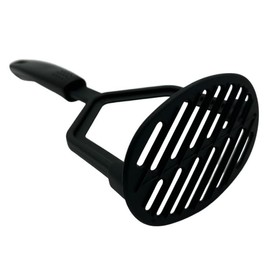 TIJAR Nonstick Potato Masher Utensil - Hard Wearing Black Nylon Masher Head. Ergonomic Handle, Heat Resistant to 210°C. Extra Hygiene. Integrated Storage Hole