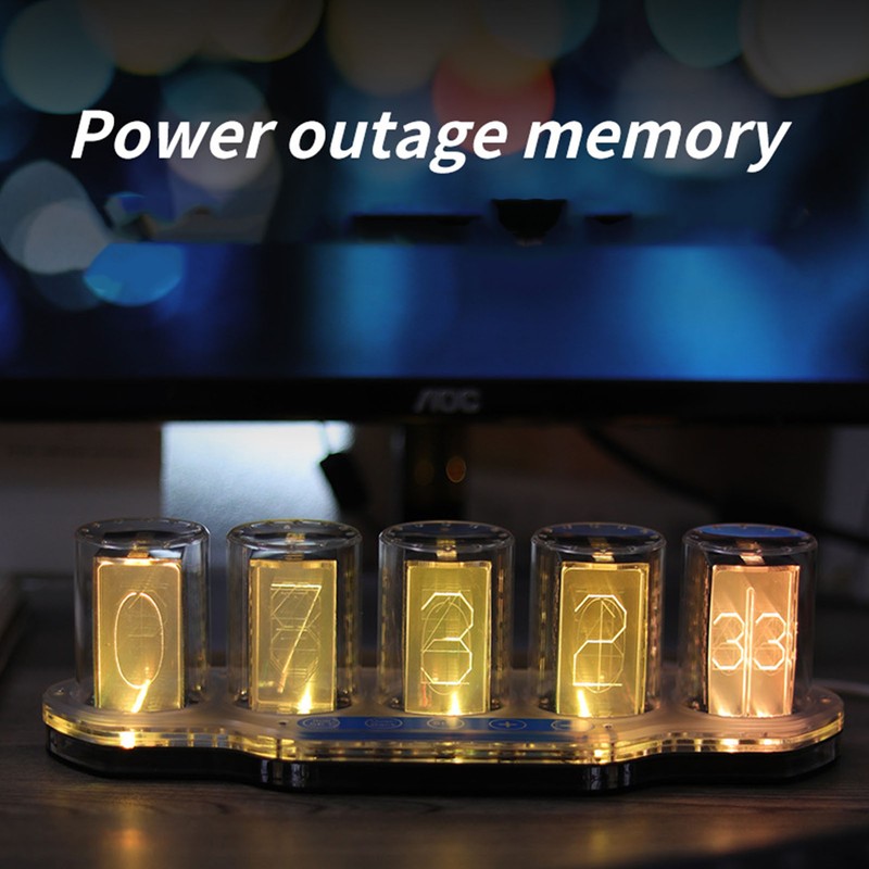 Nixie Tube Clock Breathing RGB High Accuracy Time Clock Luminous
