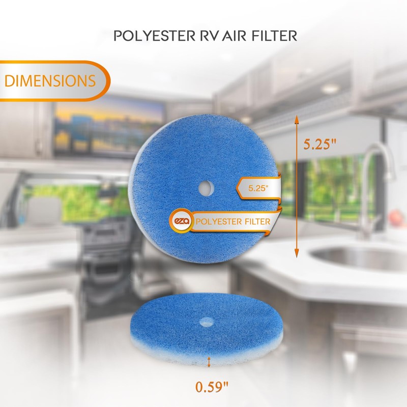 12 Pack RV Air Conditioner Filter - RV 5.25" Round